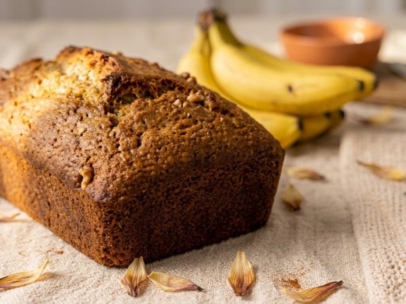 Panque de Plátano con chispas de Chocolate